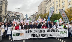 Manifestación en contra del Estatuto Marco