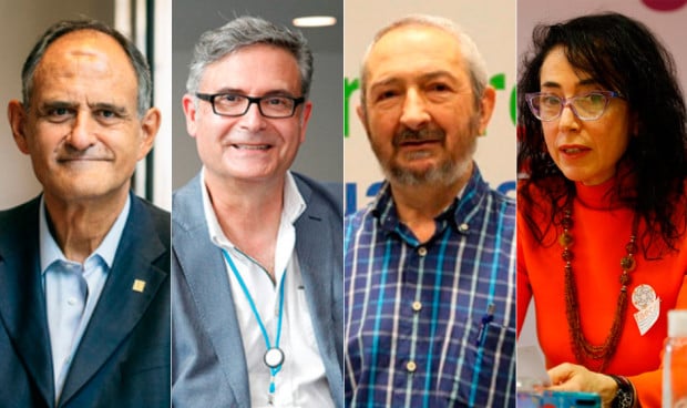 José Polo, presidente de Semergen; Lorenzo Armenteros, portavoz de SEMG y Pedro Gorrotxategi, presidente de Aepap.