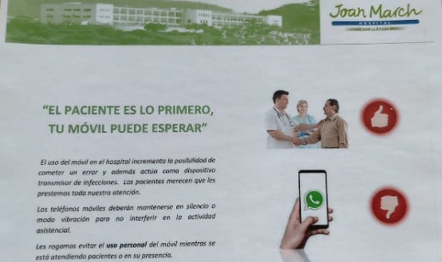 Mensaje para médicos: "El paciente es lo primero, tu móvil puede esperar"