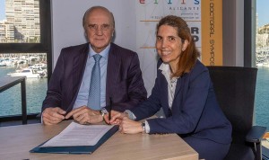  Eduardo Gil, presidente de Nippon Gases; y Nuria Oliver, cofundadora y directora científica de Ellis Alicante.