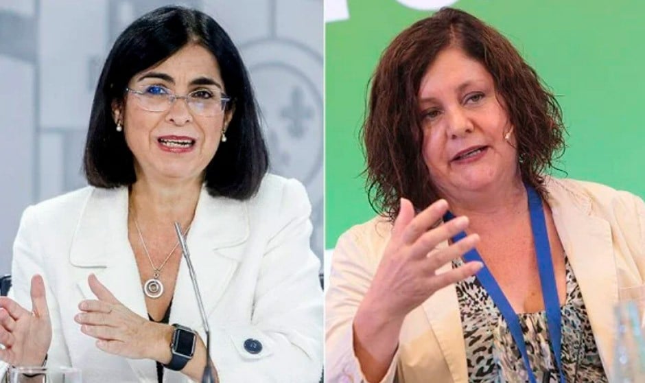  Carolina Darias, ministra de Sanidad; y Celia Gómez, directora general de Ordenación Profesional, que gestiona este concurso público de formación