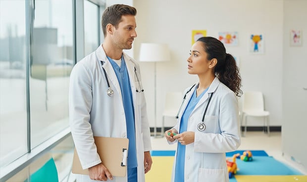  Pediatras en un centro de salud.