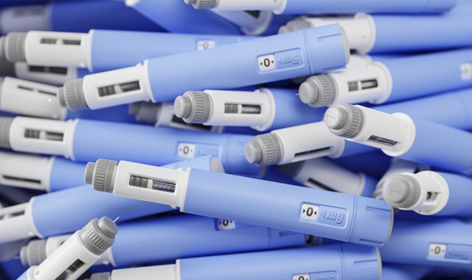 Inyectable de semaglutida, que ahora demuestra beneficios en enfermedad cardíaca. 