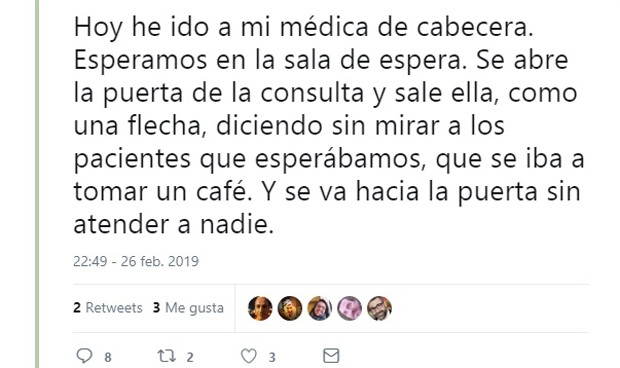 Pacientes sin paciencia: dura queja porque su médico salió a tomar café