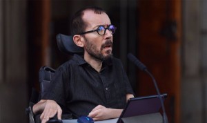 El portavoz de Unidas Podemos en el Congreso, Pablo Echenique, presenta una enmienda sanitaria a la Ley de Bebés Robados. 