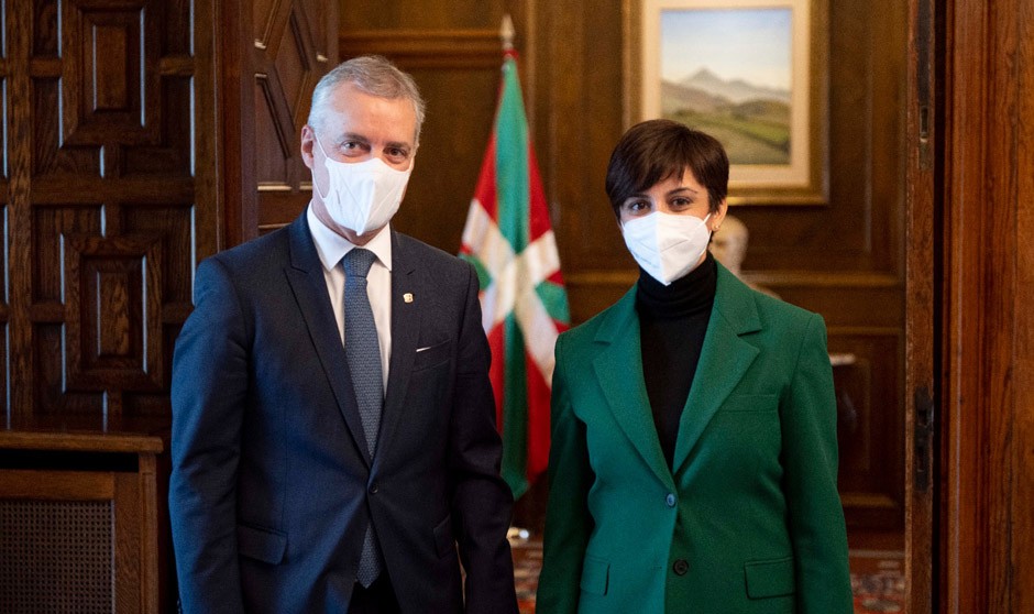 Íñigo Urkullu e Isabel Rodríguez en un encuentro entre los Gobiernos vasco y central