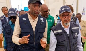 El Director General de la OMS, Tedros Adhanom Ghebreyesus, en su visita de mayo a Congo.