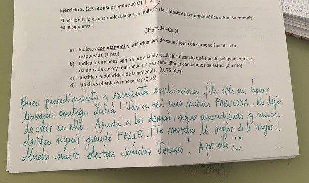 Profesores que todo alumno querría: "Serás una médica fabulosa"