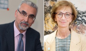 El presidente del CSN, Juan Carlos Lentijo, y la presidenta de la SEPR, María Teresa Macías firman un convenio por la difusión radiológica.