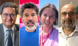  Óscar López, ministro de Función Pública; Lucho Palazzo, coordinador del Área Pública de CCOO; Isabel Araque, secretaria general de UGT Servicios Públicos; Miguel Borra, presiEl Gobierno sigue sin negociar un nuevo pacto salarial para la sanidad pública.