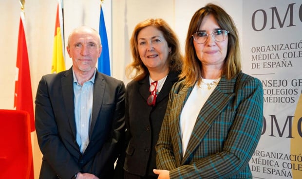 Representantes de Relyens y la OMC durante la jornada sobre permisos solidarios y protección a médicos cooperantes celebrada en Madrid