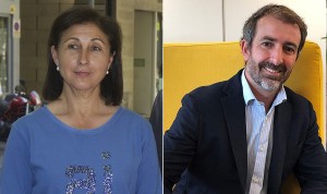 Amparo Rodríguez Sánchez, endocrina pediátrica del HM Montepríncipe​ y Gonzalo Rodríguez Rojo, director de Medicina Clínica de Merck en España presentan el nuevo dispositivo de Merck, un inyector de hormona de crecimiento con control 'en directo'.