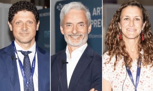 Francisco Soldán, Dionisio Espinosa y Jennifer Illana Wolf, que han estado en el Congreso SECT con Cardiva