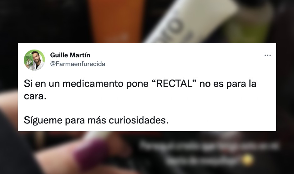 Tuit Farmacia Enfurecida sobre la crema para las hemorroides