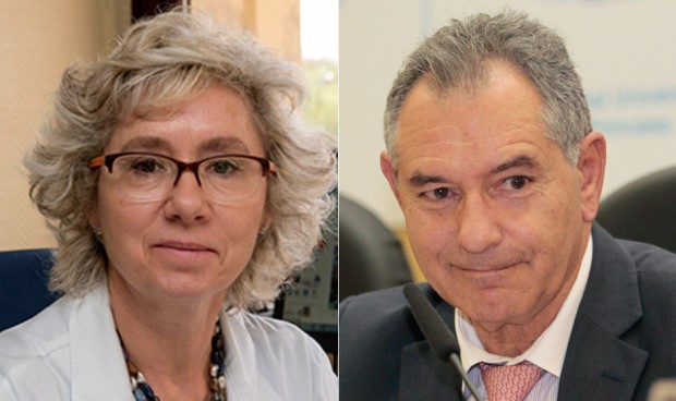  Rosa Fernández Lobato, actual gerente en funciones, y Miguel Ángel Andrés Molinero, exgerente del Hospital Universitario de Getafe.