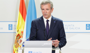  El presidente de la Xunta de Galicia, Alfonso Rueda, tras la reunión del Consello de Goberno, sobre el aborto