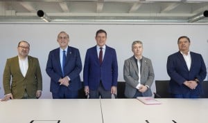 Besteiro (PSOE) en la reunión con los rectores de las universidades gallegas