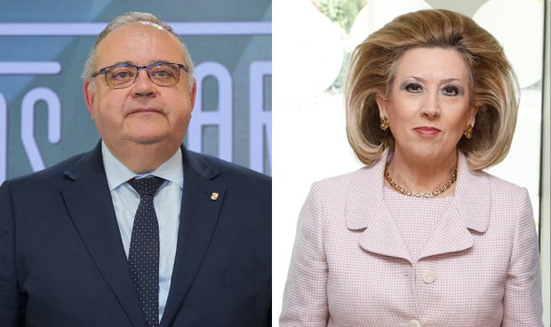 El consejero de Sanidad, Alejandro Vázquez, y la directora Gerente de la Gerencia Regional de Salud, María Jesús Violeta Martínez