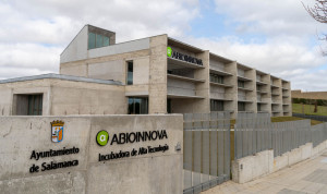 Fachada del edificio de Abioinnova en Salamanca, incubadora de alta tecnología del Ayuntamiento