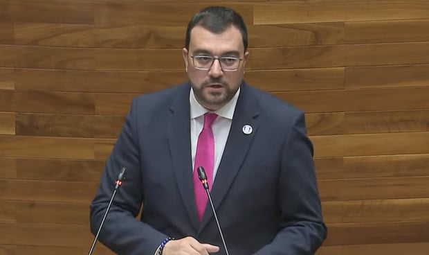 Adrián Barbón, presidente del Gobierno del Principado de Asturias, en el Debate de la Región.