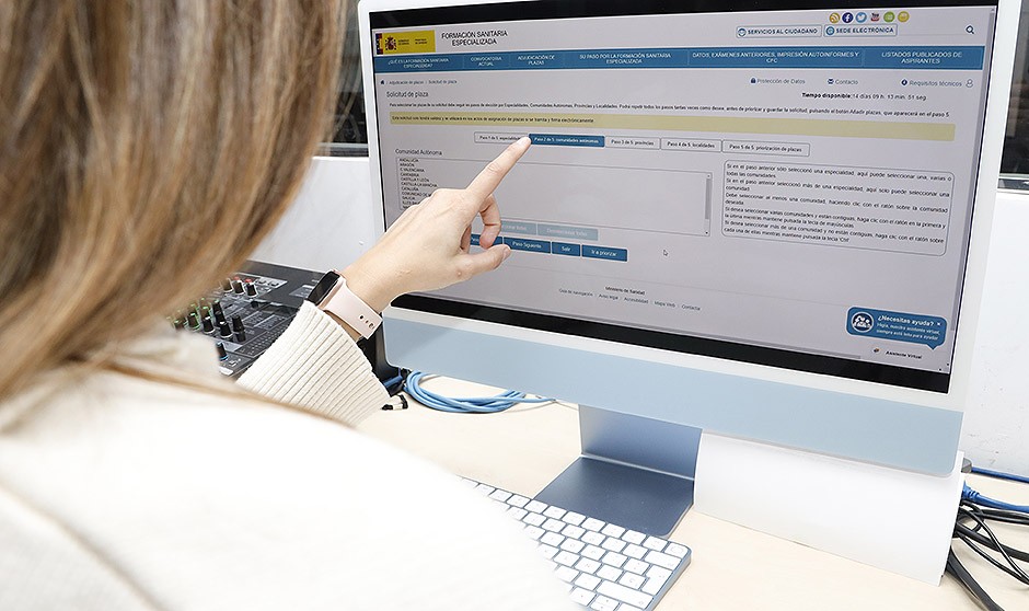 Sanidad anuncia que la selección MIR telemática está gestionada por funcionarios del propio Ministerio.