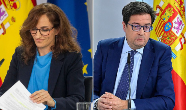Mónica García, ministra de Sanidad, y Óscar López, ministro de Función Pública y Transformación Digital.