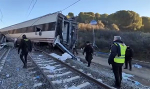 Tren accidentado alta velocidad