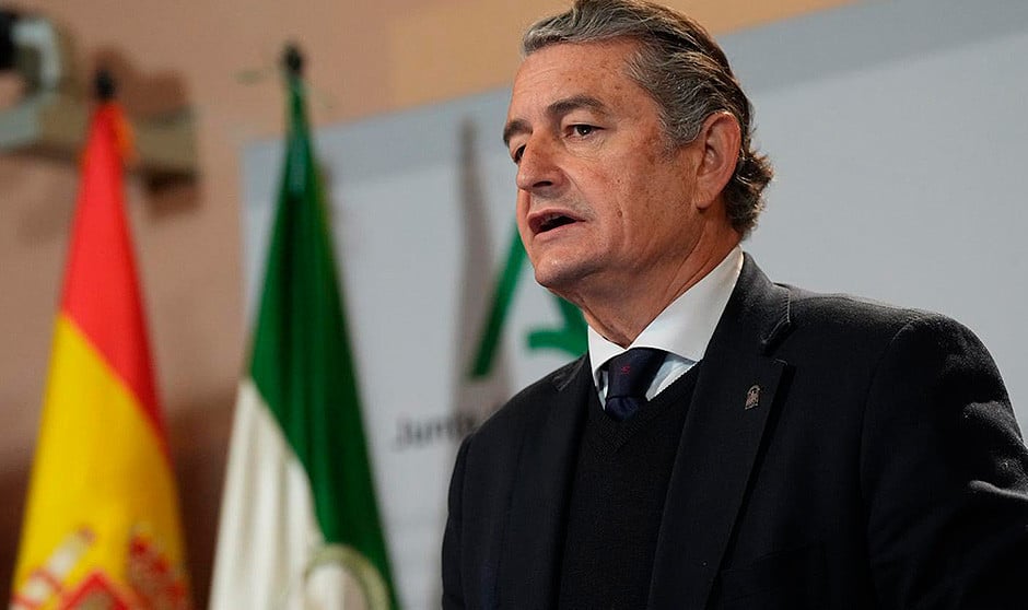El consejero de Sanidad, Presidencia y Emergencias de la Junta de Andalucía, Antonio Sanz.