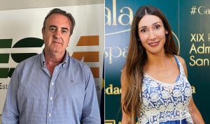 El secretario general de CESM, Víctor Pedrera, y la vicepresidenta de Amyts, Sheila Justo.