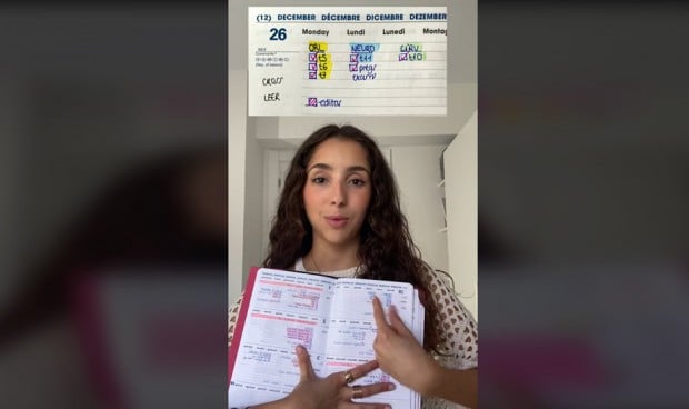 Goretti, estudiante de quinto de Medicina, en un vídeo de su cuenta de Tiktok.