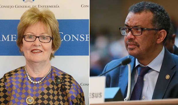 Annette Kennedy y Tedros Adhanom