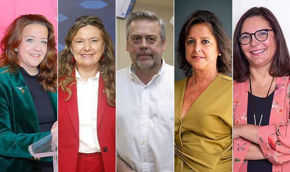 Fátima Matute, Gotzone Sagardui, Antonio Gómez Caamuña, Catalina García y Manuela García. La formación y las terapias génicas marcarán el futuro del abordaje de la hemofilia en el SNS, tal y como han coincidido desde varias CCAA.