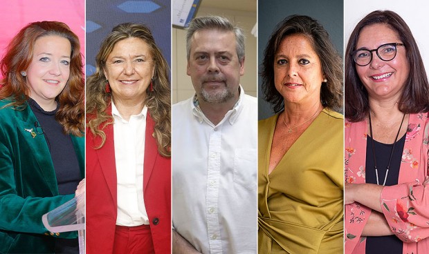 Fátima Matute, Gotzone Sagardui, Antonio Gómez Caamuña, Catalina García y Manuela García. La formación y las terapias génicas marcarán el futuro del abordaje de la hemofilia en el SNS, tal y como han coincidido desde varias CCAA.