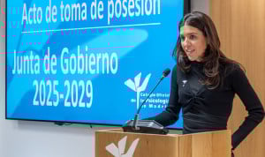 Timanfaya Hernández, nueva Decana del Colegio Oficial de la Psicología de Madrid, en su toma de posesión.