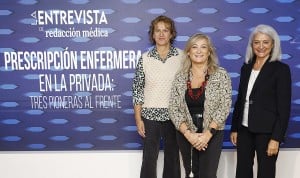 Montse Angulo, Carmen Tosat y Ascensión Pérez hablan del proyecto piloto del CGE para que las enfermeras de la sanidad privada puedan indicar medicamentos,