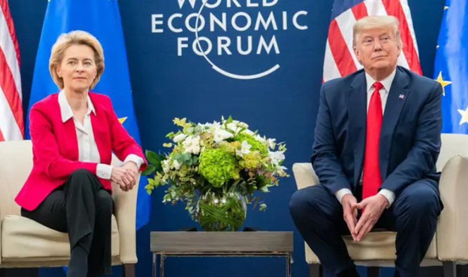 Donald Trump, presidente de Estados Unidos y Ursula von der Leyen, presidenta de la Comisión Europea.