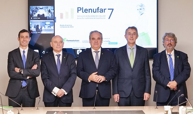 Eduardo González, Aquilino García, Jesús Aguilar, Enrique Ordieres y Alfredo Martínez presentan los resultados de Plenufar 7. 