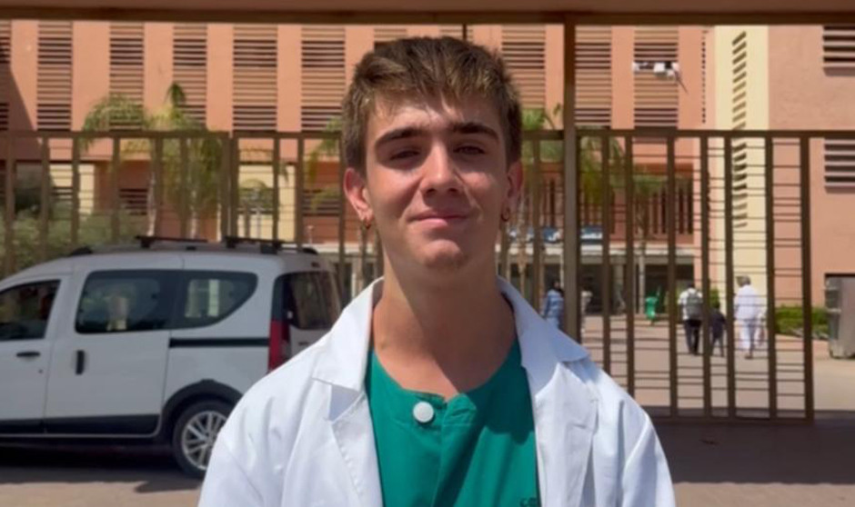 Abel Láriz, estudiante de Medicina, explica cómo han sido sus prácticas médicas en Marruecos. 