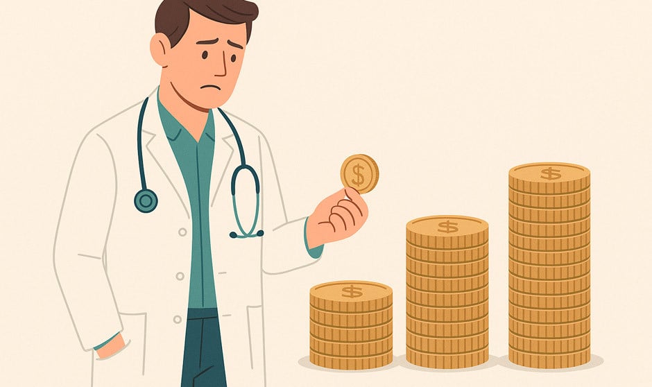 Imagen de un médico, cuya capacidad de ahorro varía en función de su sueldo y el coste de la vida del país en el que residen