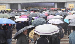 Aspirantes al MIR, algunas de cuyas sedes se verán afectadas por un temporal atlántico
