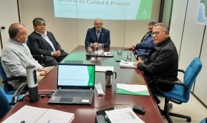 Miguel Ángel Guzmán, viceconsejero de Salud de Andalucía, junto a una delegación chilena que ha estado visitando instalaciones del sistema sanitario andaluz