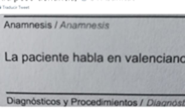 Una médico se niega a atender a una paciente porque "habla en valenciano"