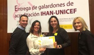 Unicef y la OMS distinguen a La Ribera por impulsar la lactancia materna