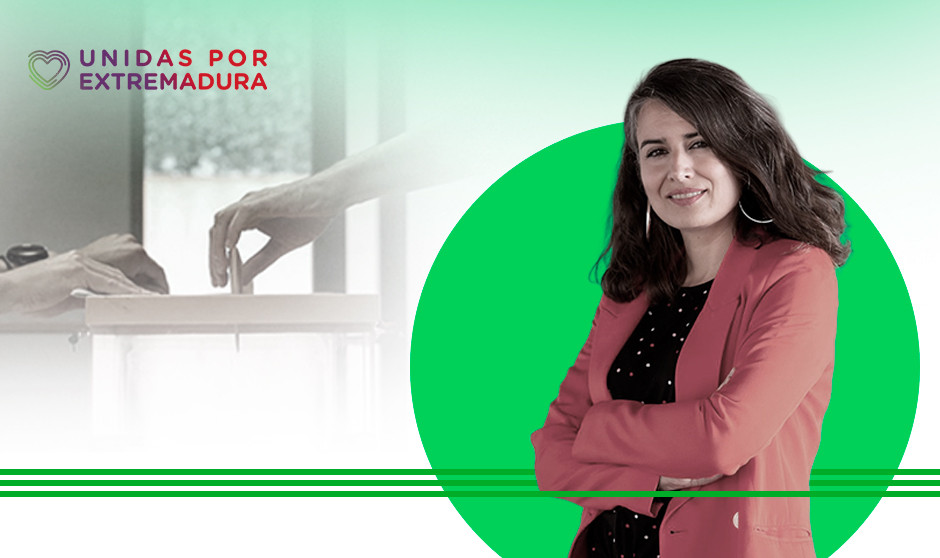  Irene de Miguel, candidata electoral de Unidas por Extremadura para las próximas elecciones del 21 de diciembre.