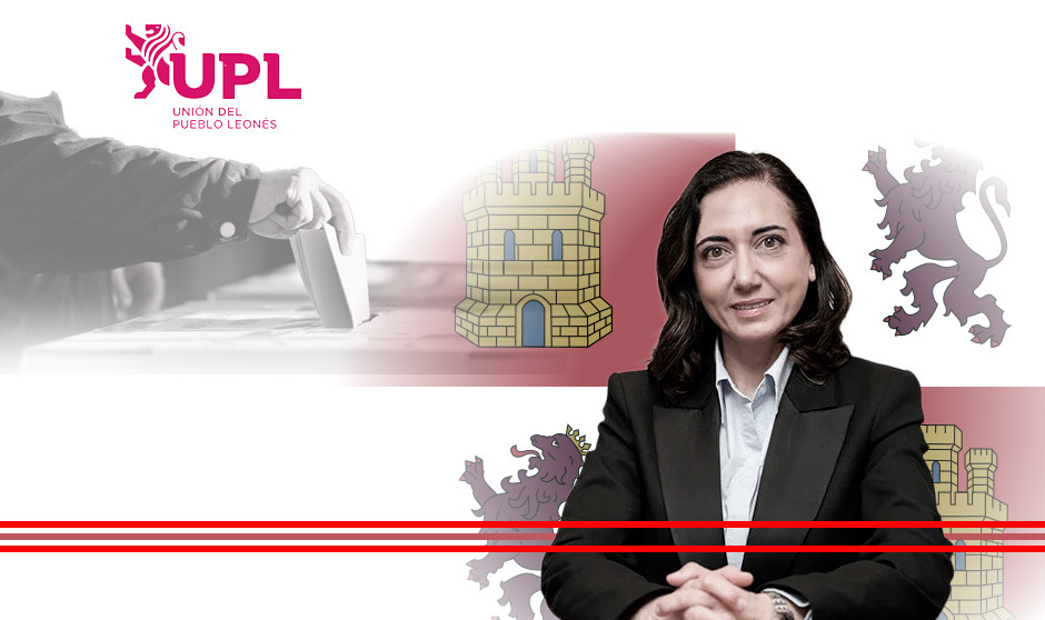  La secretaria general y candidata electoral de Unión del Pueblo Leonés (UPL), Alicia Gallego.