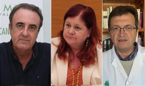  Víctor Pedrera (CESM), Celia Gómez (Ministerio de Sanidad) y Rafael Ojeda (SMA) negociarán el fin de la huelga médica.