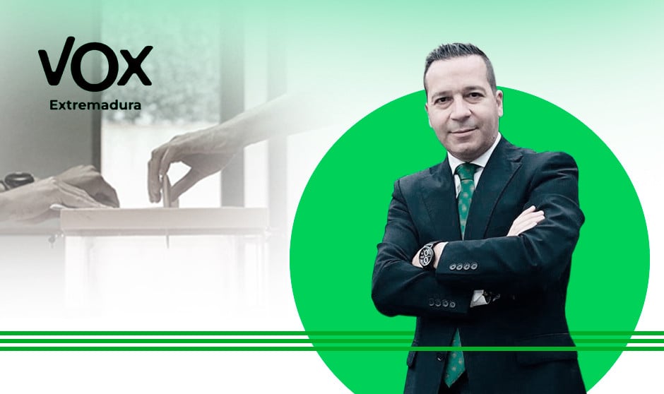 Óscar Fernández, candidato de Vox a las elecciones de Extremadura. 